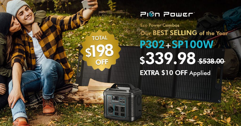 Eco Power Combo Deal: P302 Portable Power Station + SP100W Solar Panel for $339.98 (original $538.00). Save $198 total with an extra $10 off applied